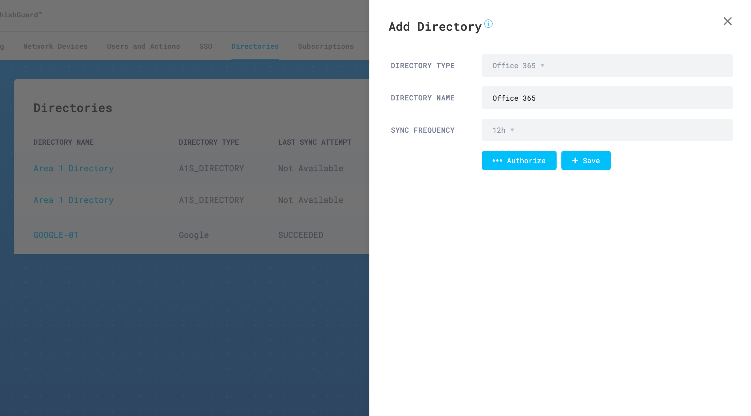 Add the appropriate details to the configuration panel